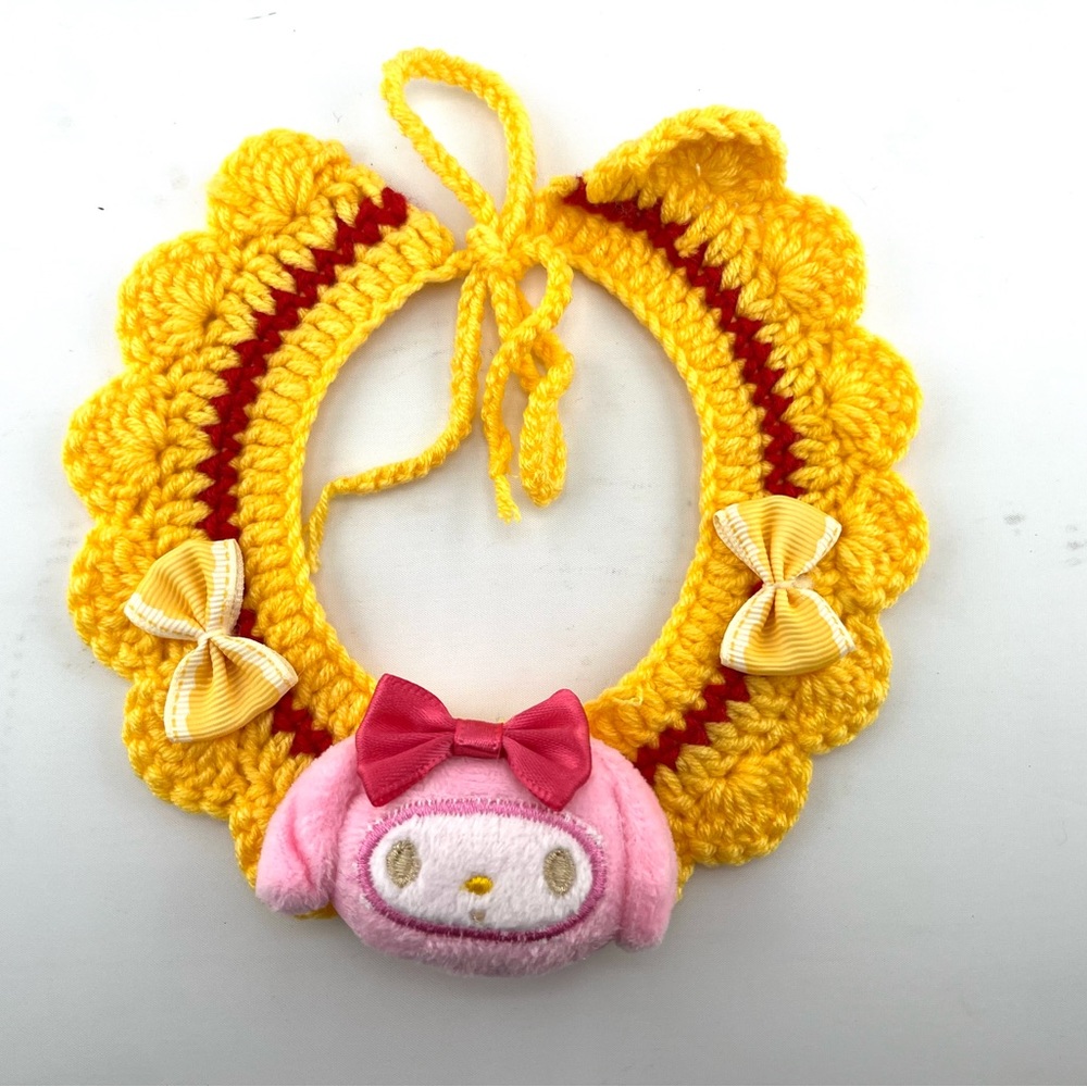 Hand crocheted pet collar